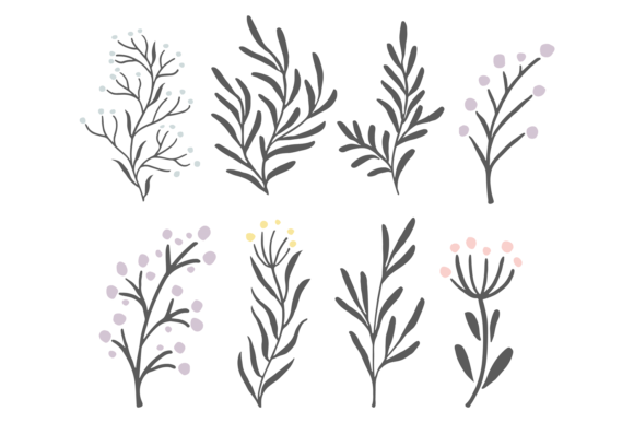 Botanical Branches Set: Decorative Flora for Your Designs