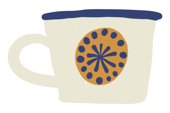 Charming Illustration: The Cute Ceramic Mug Typeface