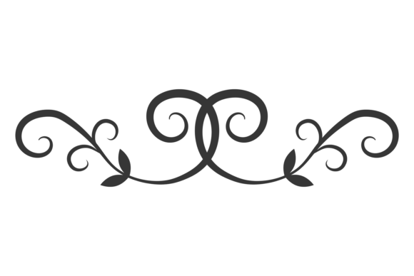 Curled Branch Decorative Divider: Page O