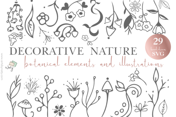 Decorative Nature Botanical Elements for Creative Projects