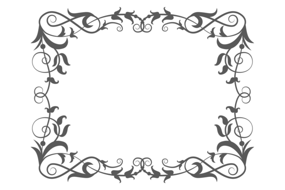 Elegant Filigree Frame. Decorative Floral Motif. Designs