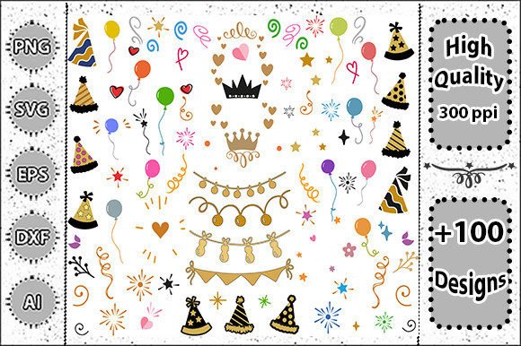 Festive Decorative Elements SVG Bundle: Your Design Toolkit
