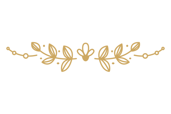 Golden Foliage Page Divider: A Decorative Touch of Elegance