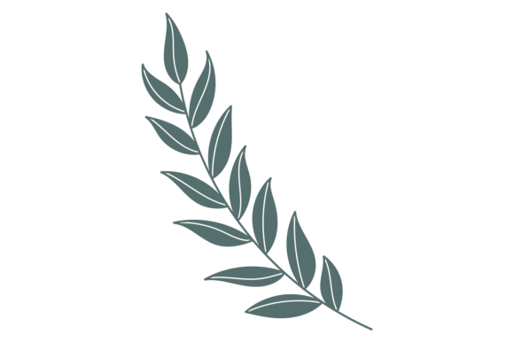 Green Tree Branch. Decorative Herbal Pri: A Design Asset