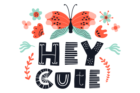 Hey Cute Decorative Poster: A Playful Font for Vibrant Designs