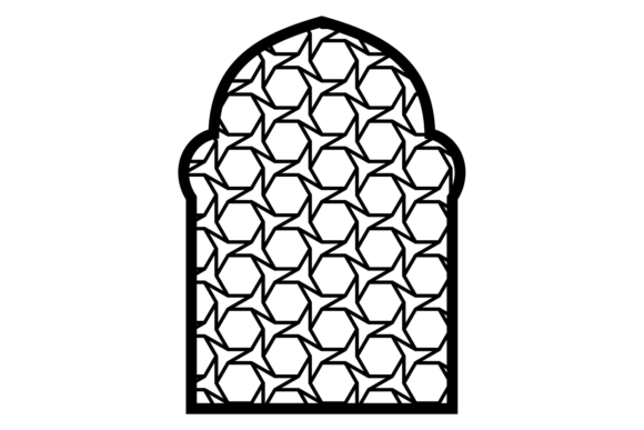 Islamic Ornate Window. Decorative Line P: A Designer's Guide