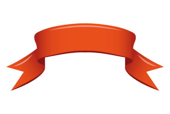 Red Cartoon Label: The Glossy Decorative Banner Flag