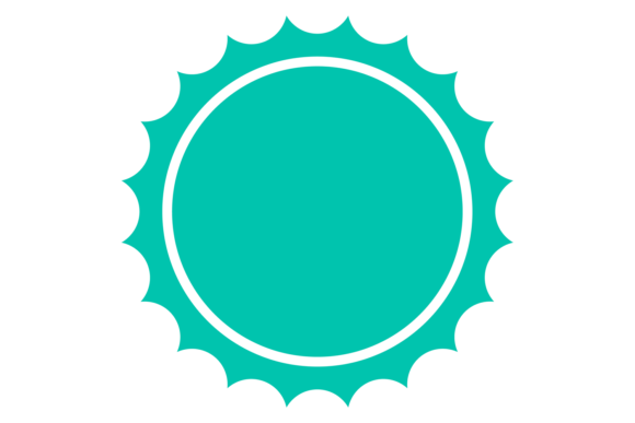 Round Decorative Badge: Blank Flat Roset Design Guide