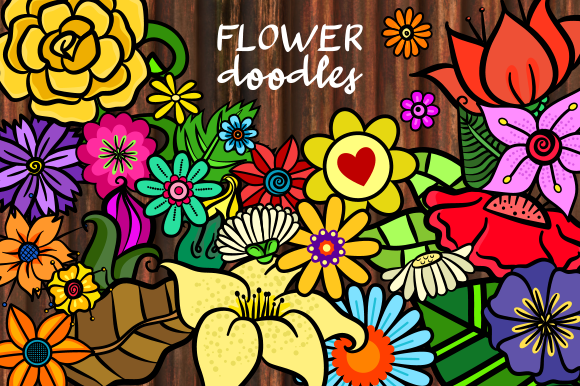 Unleash Creativity with Doodle Flower Design Elements