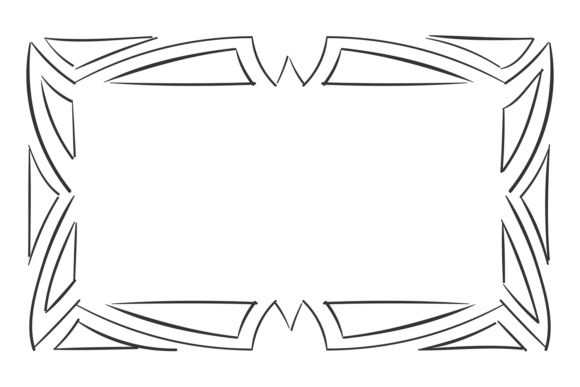 Unlocking the Doodle: Decorative Frame. Blank Square Border in